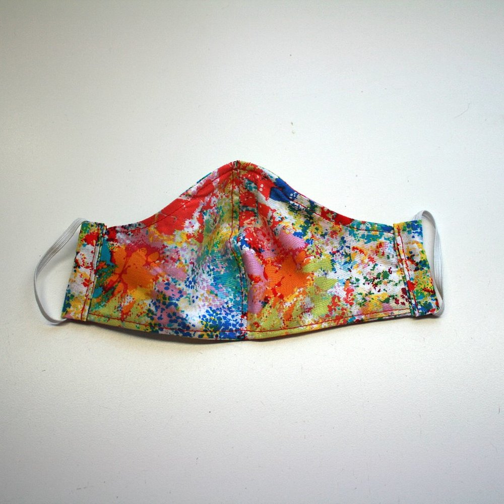 HANDMADE Kids Splatter Fabric Face Mask Shield - Picture 3 of 3